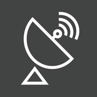 Satellite Dish Line Inverted Icon vector