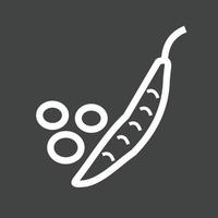 Peas Line Inverted Icon vector