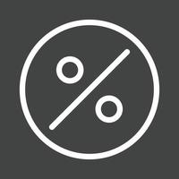 Percentage Line Inverted Icon vector