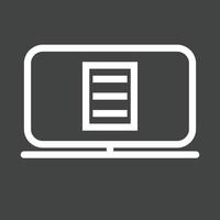 E-statement Line Inverted Icon vector