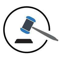 Judge Wood Hammer vector illustration, auction, flat design, judgment, auction icon can be used for web and mobile