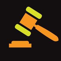 Judge Wood Hammer vector illustration, auction, flat design, judgment, auction icon can be used for web and mobile