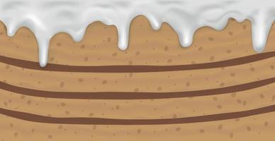 Panoramic background layer cake, food texture - Vector