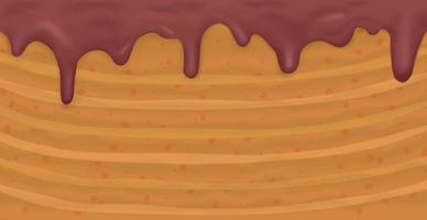 Panoramic background layer cake, food texture - Vector