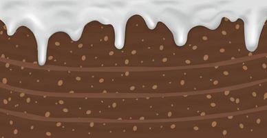 Panoramic background layer cake, food texture - Vector