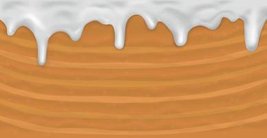 Panoramic background layer cake, food texture - Vector