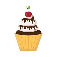 Realistic cake pastry on white background - Vector