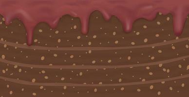 pastel de capa de fondo panorámico, textura de comida - vector