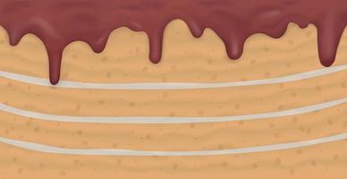 Panoramic background layer cake, food texture - Vector