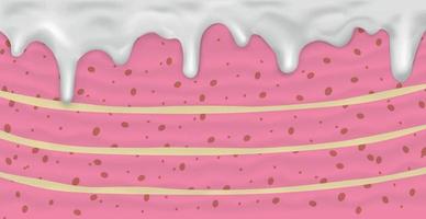 pastel de capa de fondo panorámico, textura de comida - vector
