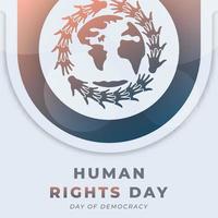 Happy Human Rights Day December Celebration Vector Design Illustration. Template for Background, Poster, Banner, Advertising, Greeting Card or Print Design Element