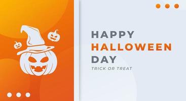 Happy Halloween Celebration Vector Design Illustration. Template for Background, Poster, Banner, Advertising, Greeting Card or Print Design Element