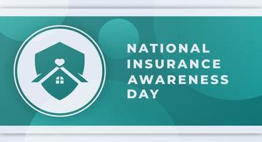 Happy National Insurance Awareness Day June Celebration Vector Design Illustration. Template for Background, Poster, Banner, Advertising, Greeting Card or Print Design Element