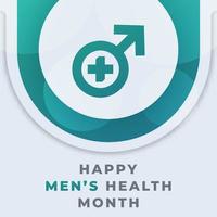 Happy Men's Health Month June Celebration Vector Design Illustration. Template for Background, Poster, Banner, Advertising, Greeting Card or Print Design Element