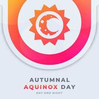 Happy Autumnal Equinox Day Celebration Vector Design Illustration. Template for Background, Poster, Banner, Advertising, Greeting Card or Print Design Element