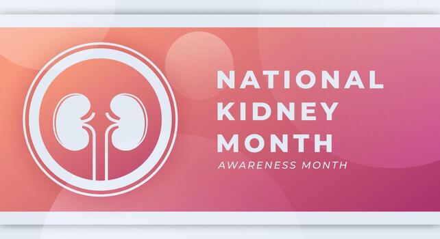 ilustración de diseño de vector de celebración de mes de riñón nacional feliz. plantilla para fondo, afiche, pancarta, publicidad, tarjeta de felicitación o elemento de diseño de impresión