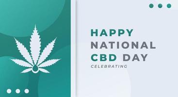 Happy National CBD Day August Celebration Vector Design Illustration. Template for Background, Poster, Banner, Advertising, Greeting Card or Print Design Element