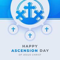 Happy Ascension Day of Jesus Christ Celebration Vector Design Illustration. Template for Background, Poster, Banner, Advertising, Greeting Card or Print Design Element