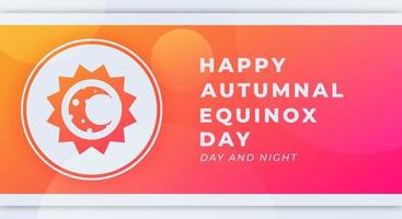 Happy Autumnal Equinox Day Celebration Vector Design Illustration. Template for Background, Poster, Banner, Advertising, Greeting Card or Print Design Element