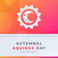 Happy Autumnal Equinox Day Celebration Vector Design Illustration. Template for Background, Poster, Banner, Advertising, Greeting Card or Print Design Element