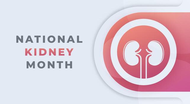 ilustración de diseño de vector de celebración de mes de riñón nacional feliz. plantilla para fondo, afiche, pancarta, publicidad, tarjeta de felicitación o elemento de diseño de impresión