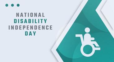 Happy National Disability Independence Day July Celebration Vector Design Illustration. Template for Background, Poster, Banner, Advertising, Greeting Card or Print Design Element