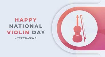 Happy National Violin Day December Celebration Vector Design Illustration. Template for Background, Poster, Banner, Advertising, Greeting Card or Print Design Element