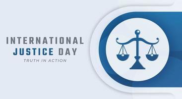 Happy International Justice Day July Celebration Vector Design Illustration. Template for Background, Poster, Banner, Advertising, Greeting Card or Print Design Element