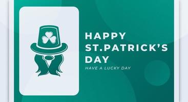 Happy St. Patricks Day March Celebration Vector Design Illustration. Template for Background, Poster, Banner, Advertising, Greeting Card or Print Design Element