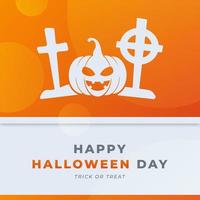 Happy Halloween Celebration Vector Design Illustration. Template for Background, Poster, Banner, Advertising, Greeting Card or Print Design Element