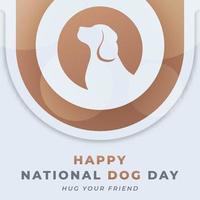 feliz día nacional del perro agosto celebración vector diseño ilustración. plantilla para fondo, afiche, pancarta, publicidad, tarjeta de felicitación o elemento de diseño de impresión