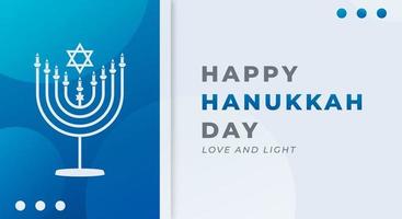 feliz hanukkah amor y celebración ligera ilustración de diseño vectorial. plantilla para fondo, afiche, pancarta, publicidad, tarjeta de felicitación o elemento de diseño de impresión vector