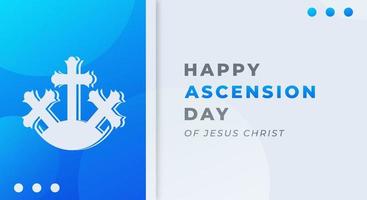 Happy Ascension Day of Jesus Christ Celebration Vector Design Illustration. Template for Background, Poster, Banner, Advertising, Greeting Card or Print Design Element