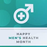 Happy Men's Health Month June Celebration Vector Design Illustration. Template for Background, Poster, Banner, Advertising, Greeting Card or Print Design Element