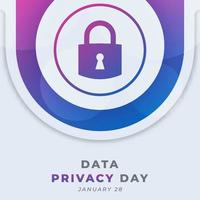 Happy Data Privacy Day January Celebration Vector Design Illustration. Template for Background, Poster, Banner, Advertising, Greeting Card or Print Design Element