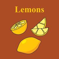 vector de ilustración de limón