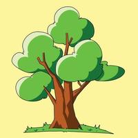 dibujo de mano de ilustración de vector de árbol