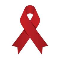 December 1 World AIDS Day Sign symbol. Red Ribbon Sign. Vector Illustration EPS10