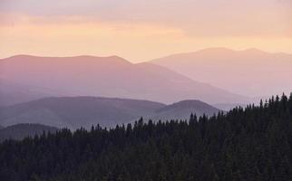 Majestic Carpathian Mountains. Beautiful landscape of untouched nature photo