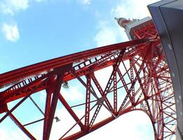 Tokyo tower red and white color . photo