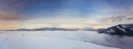 Carpathian winter landscape photo