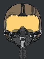 ilustración de vector de casco de piloto