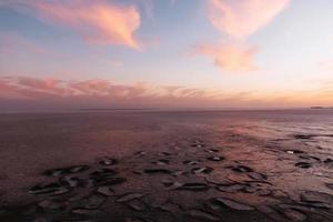 Beautiful coast of Jarilgach island, Ukraine at evening time photo