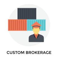 Trendy Customs Broker vector