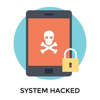 Trendy System Hacked vector