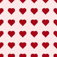 Seamless red heart pattern background. vector