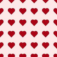 Seamless red heart pattern background. vector