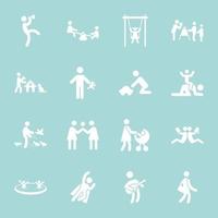 Pack of Park Fun Icon Designs vector