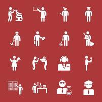 Pack of Professions Icon Designs vector