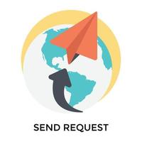 Trendy Send Request vector